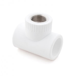 Тройник PP-R комбинированный белый ВР Дн 25x1/2